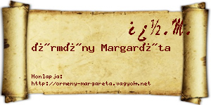 Örmény Margaréta névjegykártya